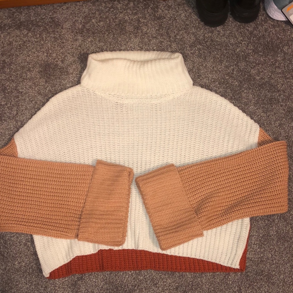 Colorblock, Cropped Sweater